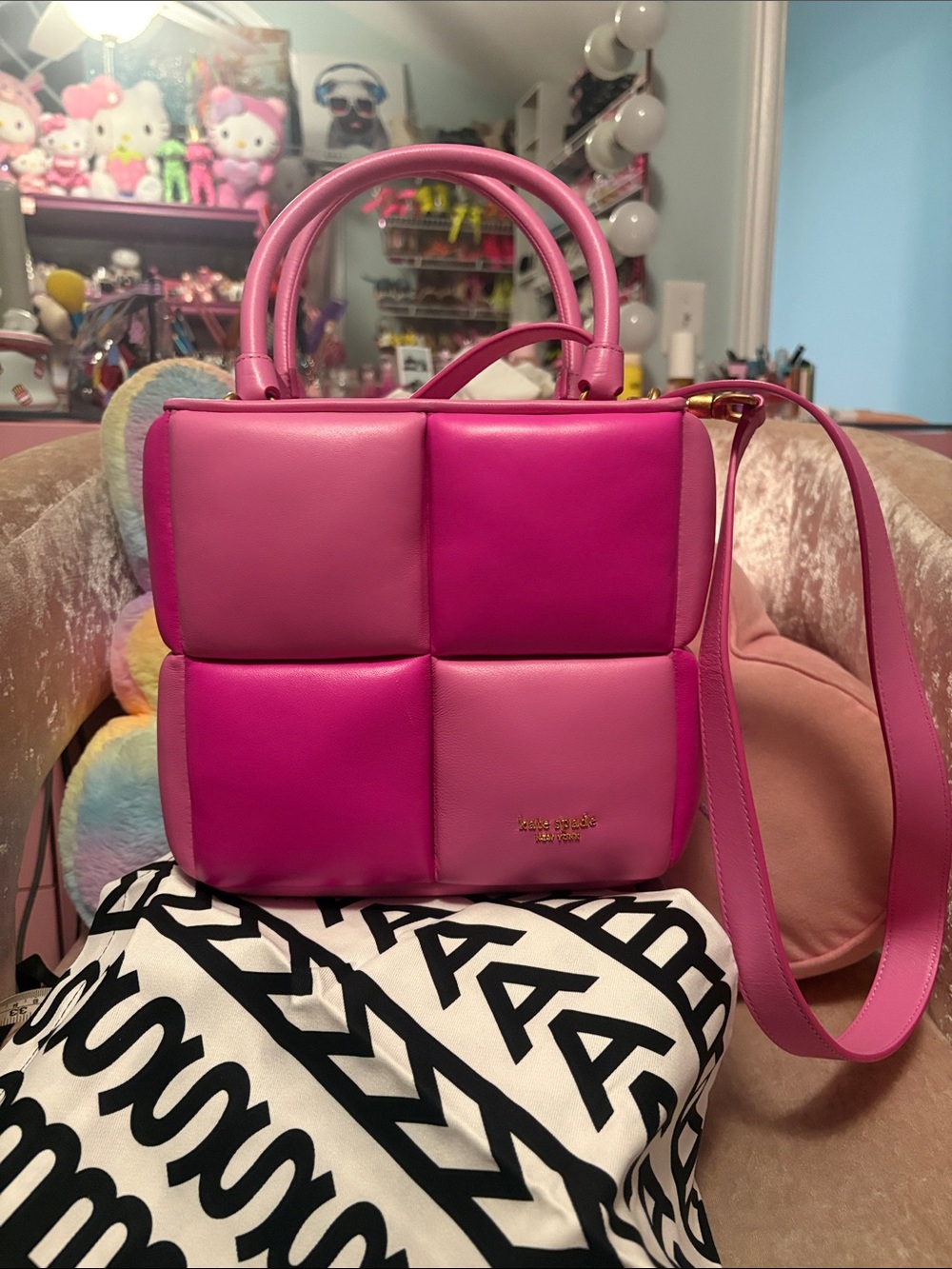 Brand NEW adorable Kate Spade! Pink Puffy tote!! 💖💖 - Picture 9 of 9